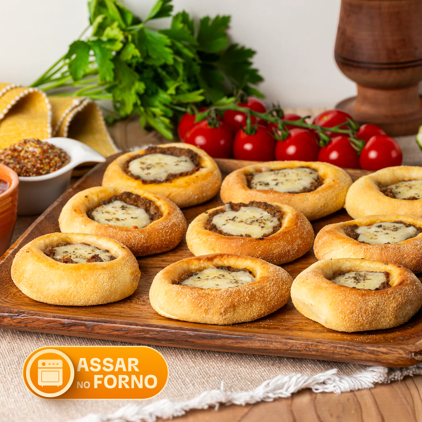 Esfiha aberta de carne com queijo 40g