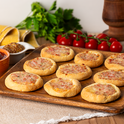 Esfiha aberta de presunto e queijo 40g